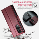 Samsung Galaxy S25 Edge CaseMe Retro Wallet Case [Maroon]