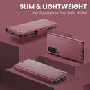 Samsung Galaxy S25 Edge CaseMe Retro Wallet Case [Maroon]