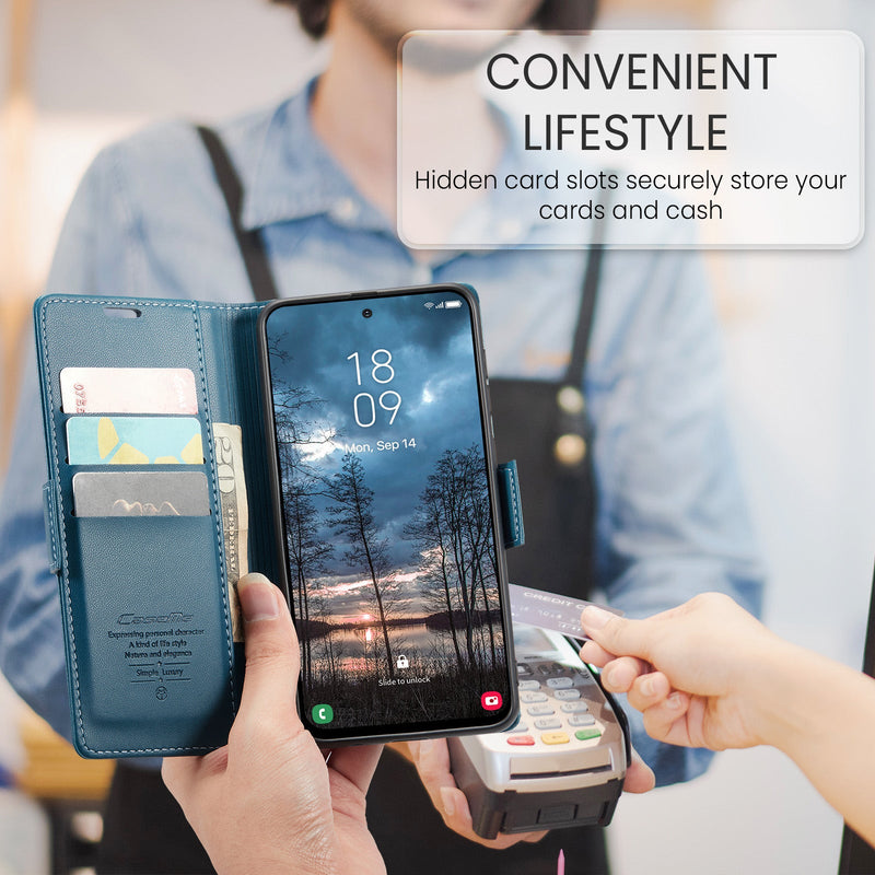 Samsung Galaxy S25 Edge CaseMe Retro Wallet Case [Navy]