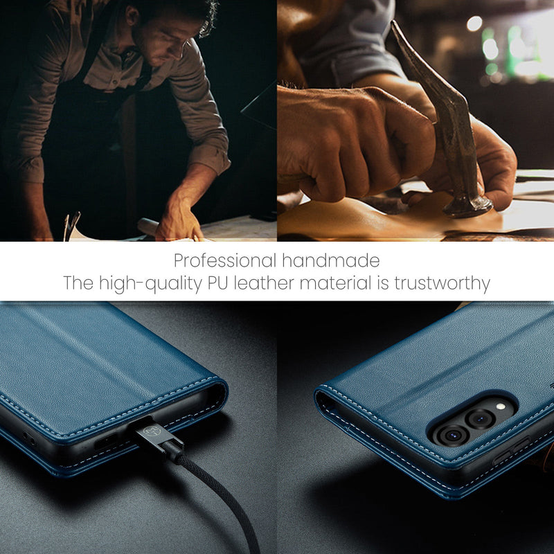 Samsung Galaxy S25 Edge CaseMe Retro Wallet Case [Navy]