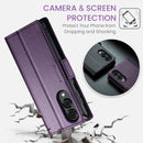 Samsung Galaxy S25 Edge CaseMe Retro Wallet Case [Purple]