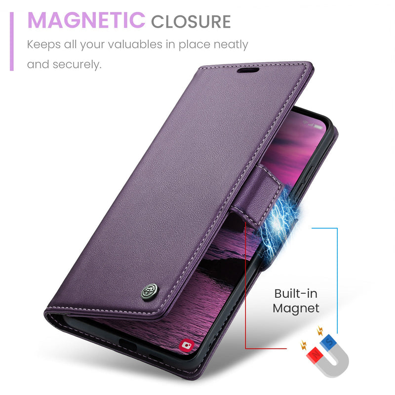 Samsung Galaxy S25 Edge CaseMe Retro Wallet Case [Purple]
