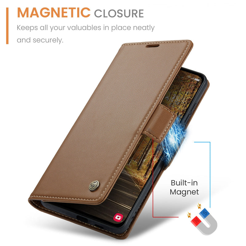 Samsung Galaxy S25 Edge CaseMe Retro Wallet Case [Brown]