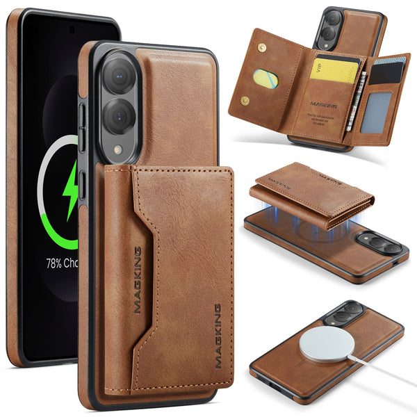 Samsung Galaxy S25 Edge DG.Ming MagSafe Wallet Case [Brown]