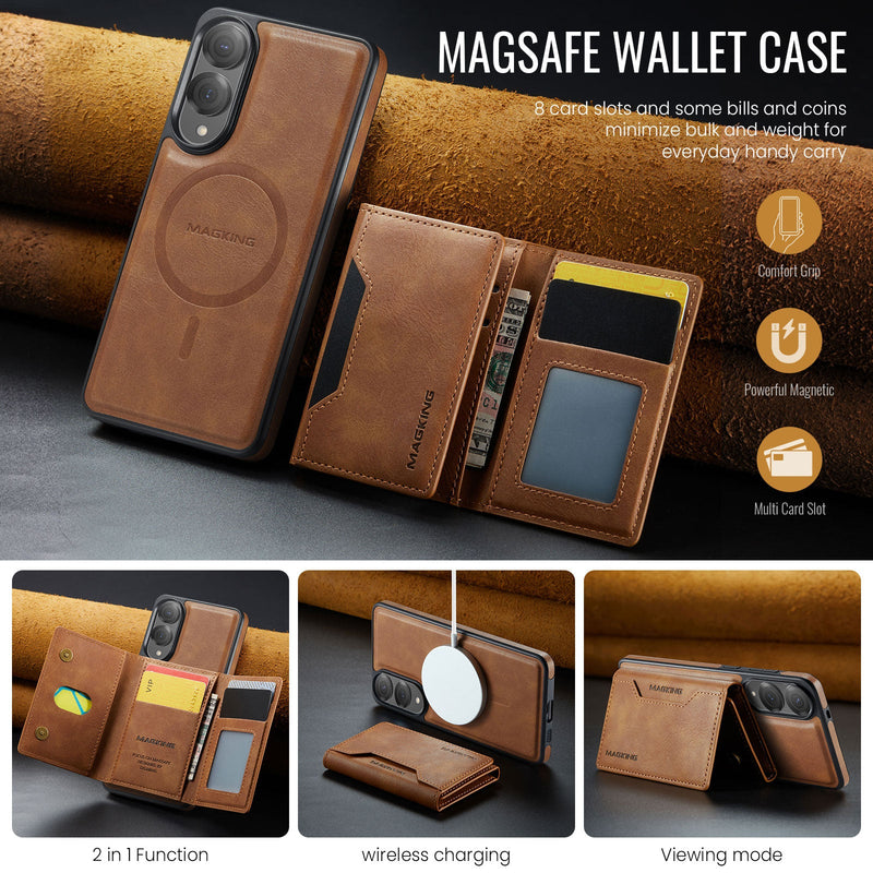 Samsung Galaxy S25 Edge DG.Ming MagSafe Wallet Case [Brown]