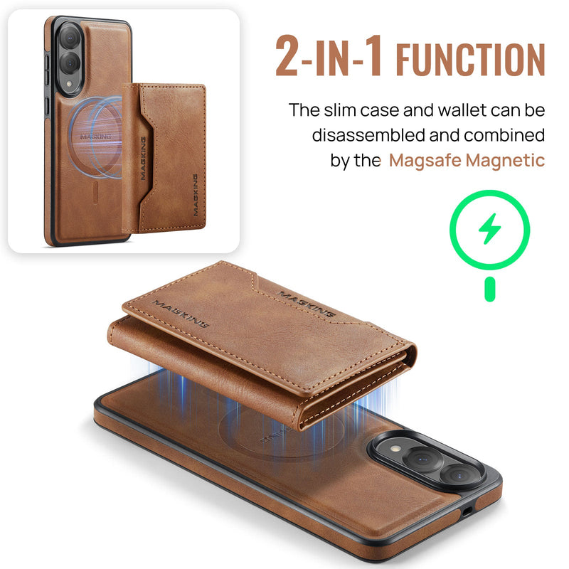 Samsung Galaxy S25 Edge DG.Ming MagSafe Wallet Case [Brown]