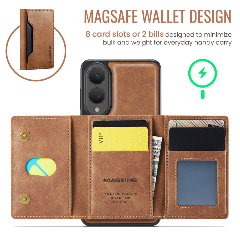 Samsung Galaxy S25 Edge DG.Ming MagSafe Wallet Case [Brown]