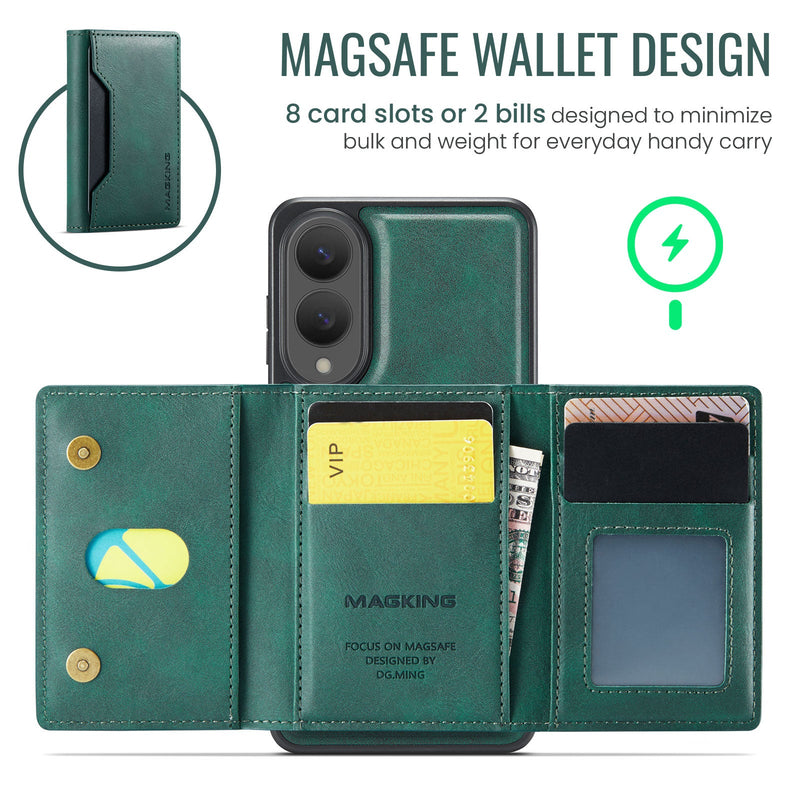 Samsung Galaxy S25 Edge DG.Ming MagSafe Wallet Case [Green]