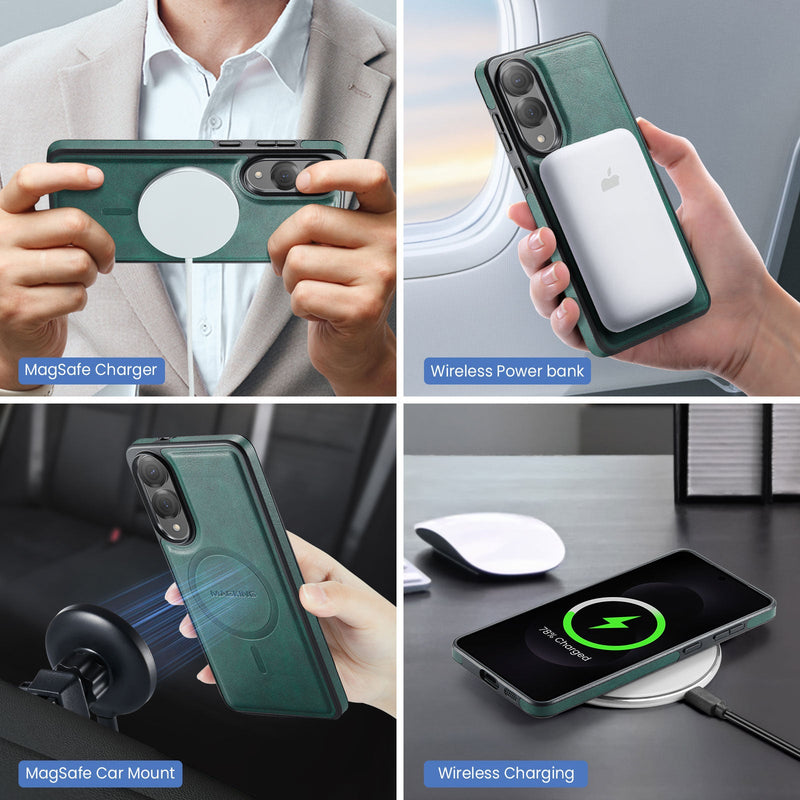 Samsung Galaxy S25 Edge DG.Ming MagSafe Wallet Case [Green]