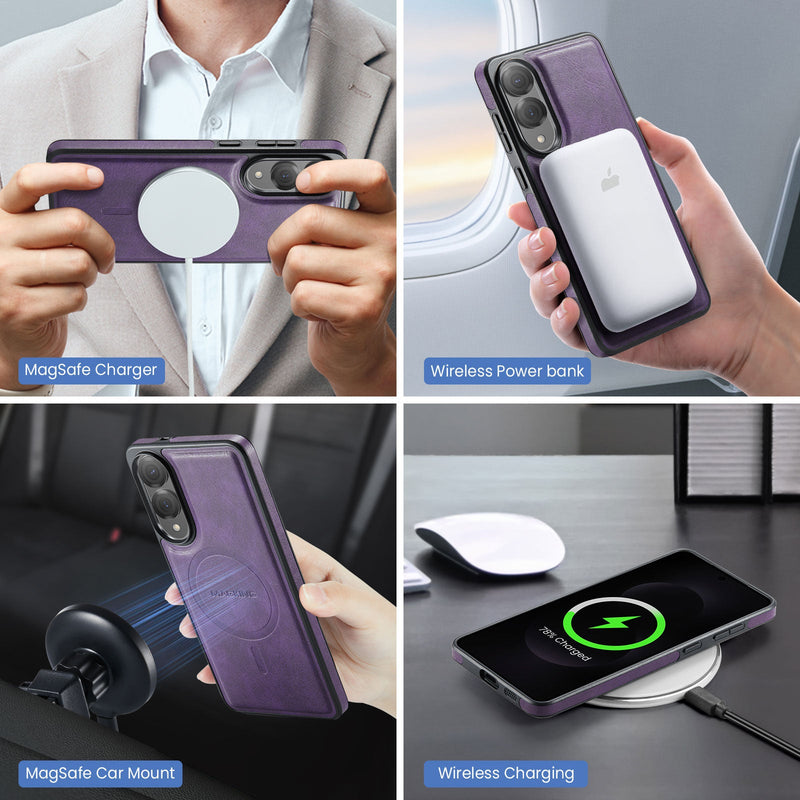 Samsung Galaxy S25 Edge DG.Ming MagSafe Wallet Case [Purple]