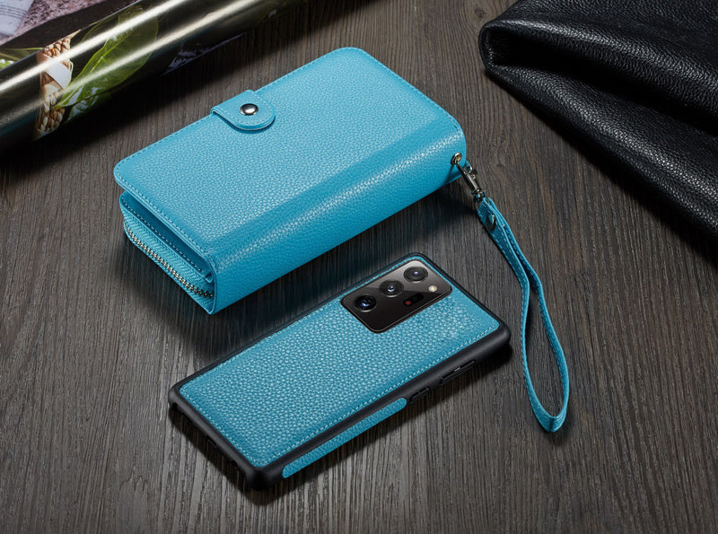 Samsung Note 20 Ultra Case Zipper Wallet (LightBlue)