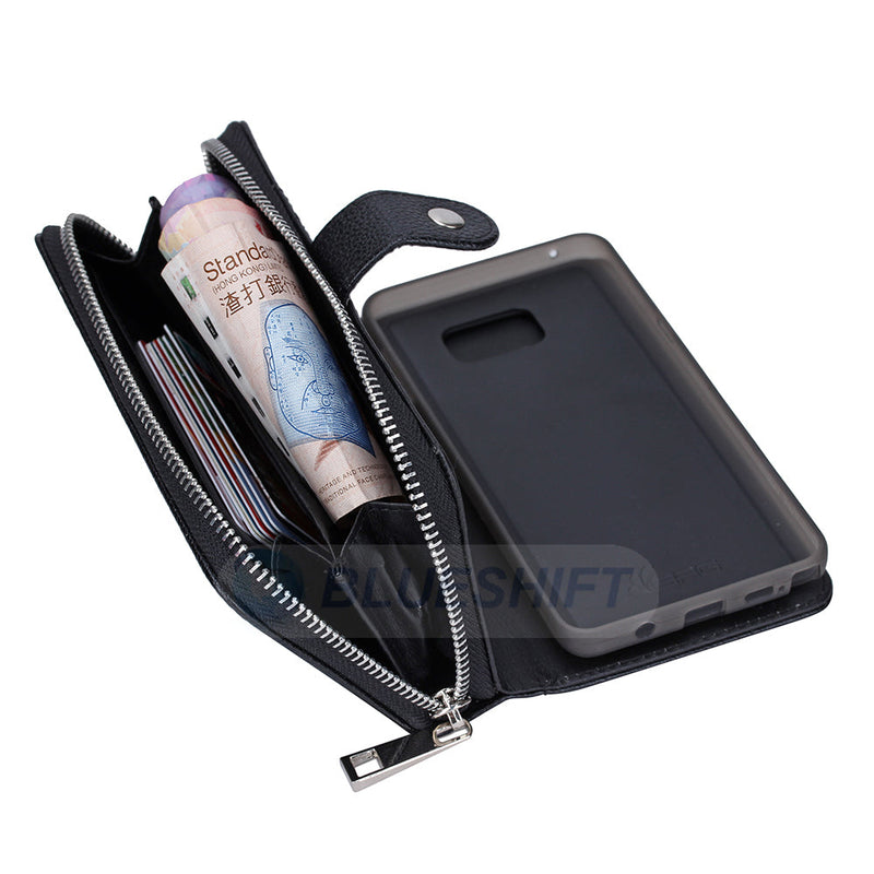 Samsung Note 5 Case Zipper Wallet (Black)