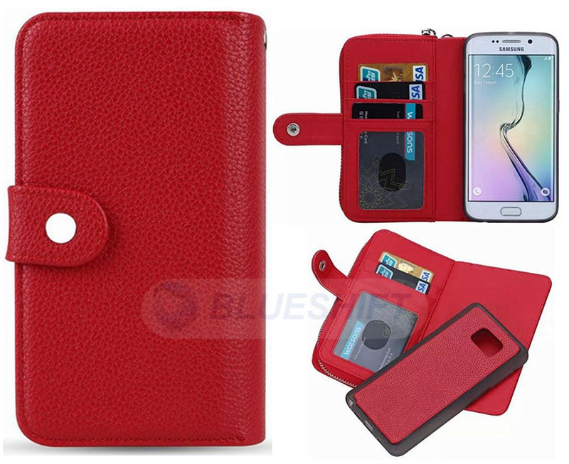 Samsung Note 5 Case Zipper Wallet (Red)
