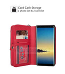 Samsung Note 8 Case Zipper Wallet (Red)