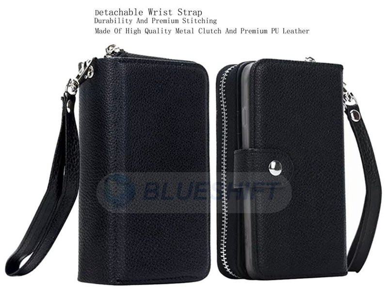 Samsung S6 Case Zipper Wallet (Black)