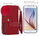 Samsung S6 Case Zipper Wallet (Red)