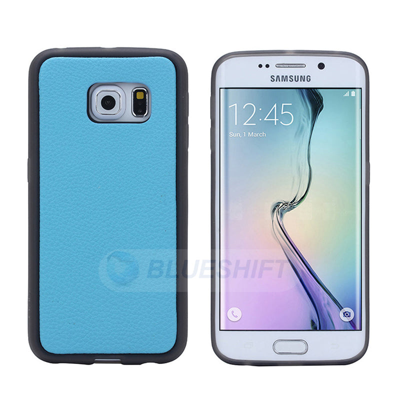 Samsung S6 Edge Case Zipper Wallet (LightBlue)