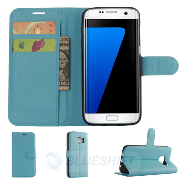Samsung S7 Edge PU Wallet (Baby Blue)