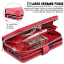 Samsung S8 Plus Case Zipper Wallet (Red)