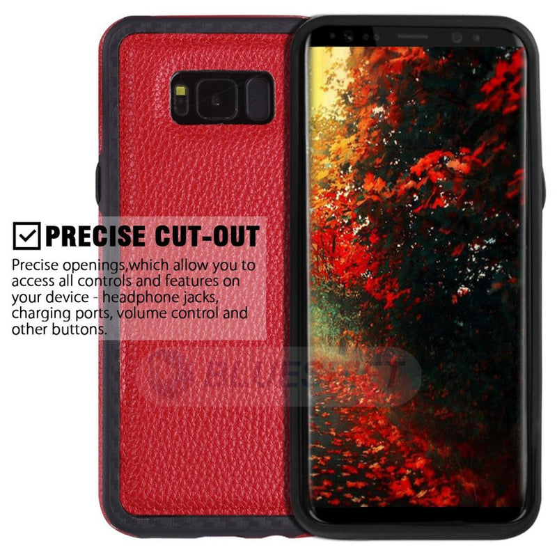 Samsung S8 Plus Case Zipper Wallet (Red)