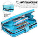 Samsung S8 Plus Case Zipper Wallet (LightBlue)