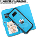 Samsung S8 Plus Case Zipper Wallet (LightBlue)