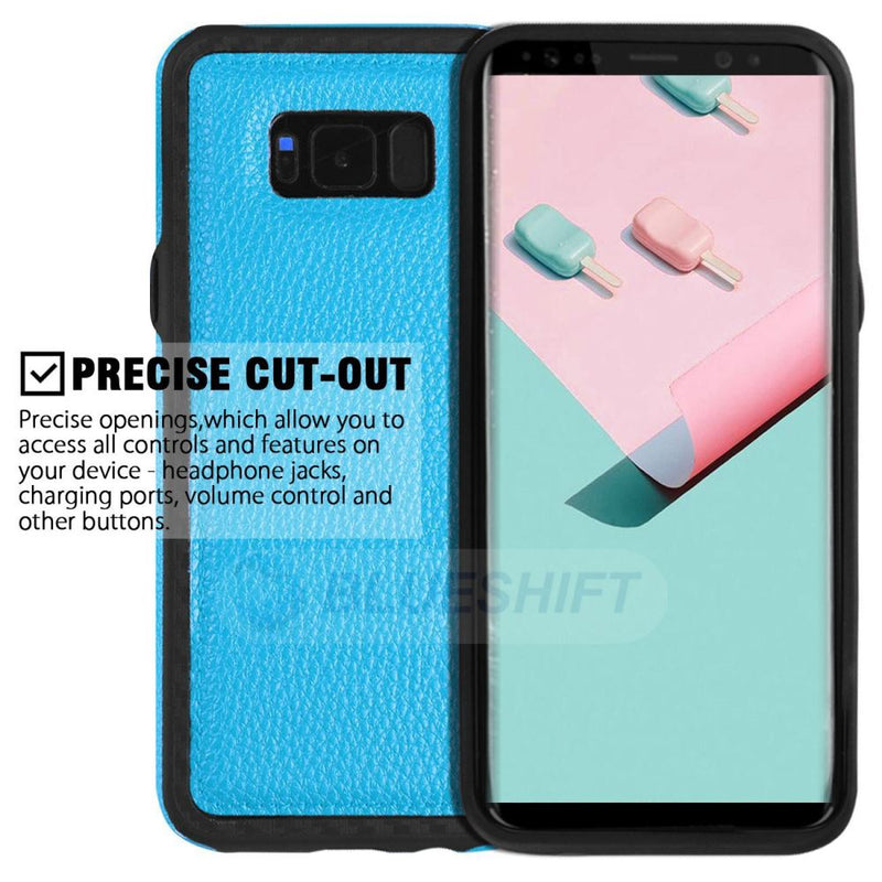 Samsung S8 Plus Case Zipper Wallet (LightBlue)