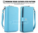 Samsung S8 Plus Case Zipper Wallet (LightBlue)
