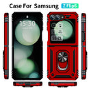 Samsung Galaxy Z Flip 7 FE Military Armour Kickstand Case [Red]