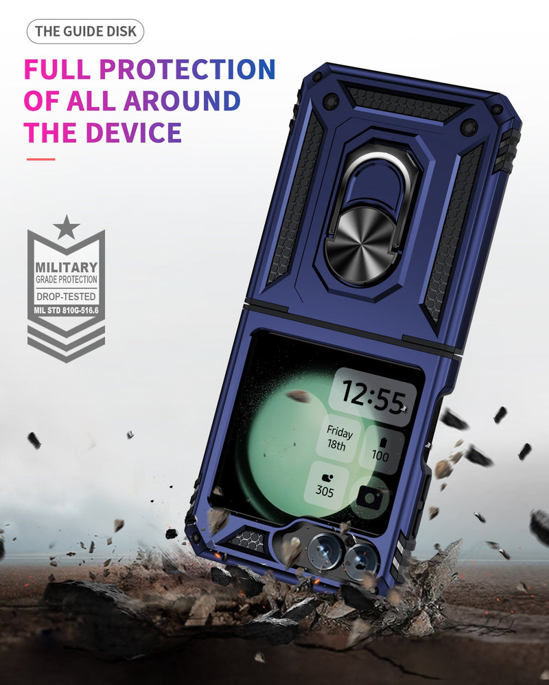 Samsung Galaxy Z Flip 7 FE Military Armour Kickstand Case [Navy]