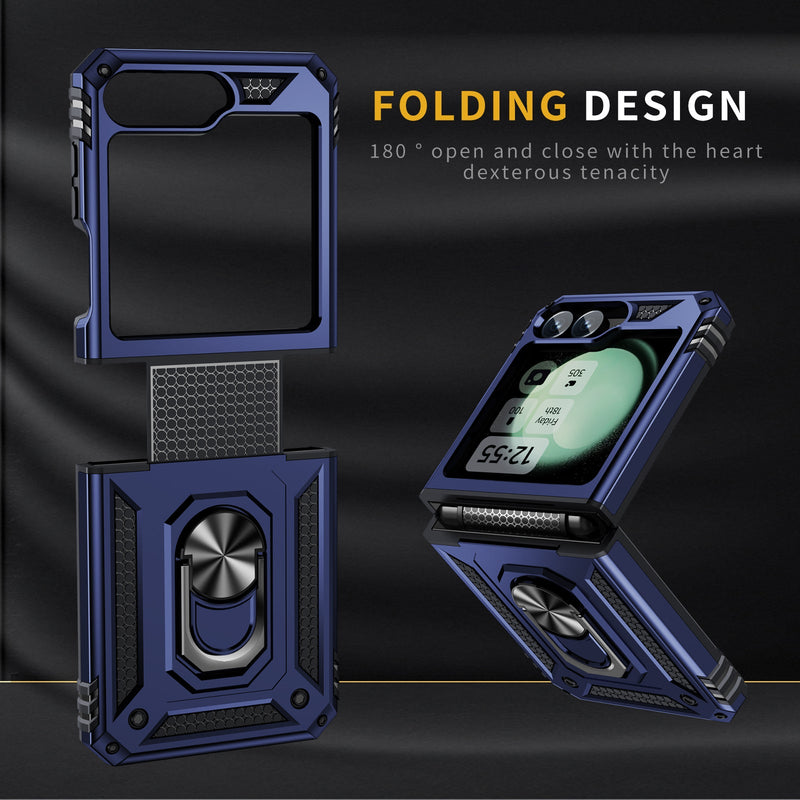 Samsung Galaxy Z Flip 7 FE Military Armour Kickstand Case [Navy]