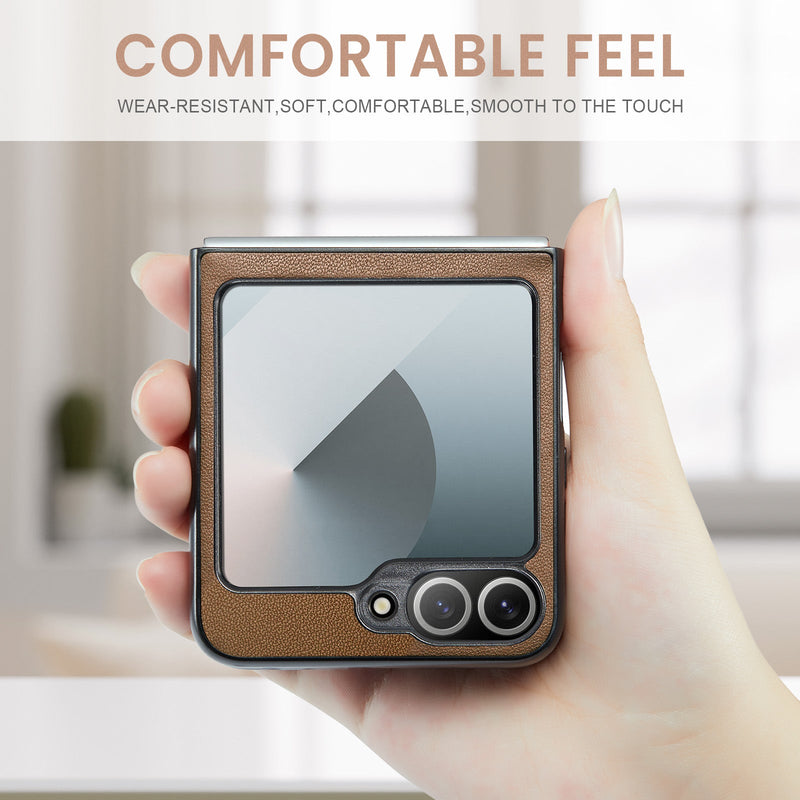 CaseMe Premium Business Style Case for Samsung Galaxy Z Flip 7 FE – Slim & Elegant [Brown]