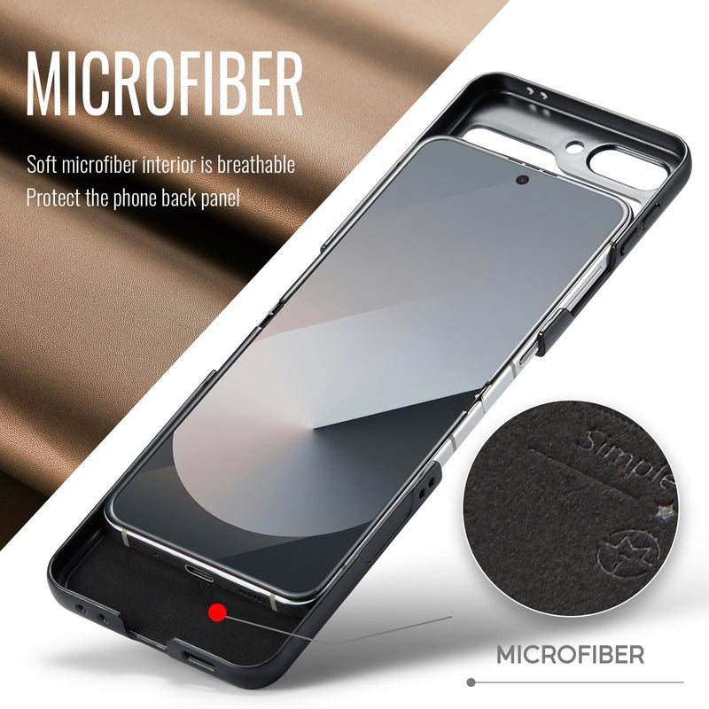 CaseMe Premium Business Style Case for Samsung Galaxy Z Flip 7 FE – Slim & Elegant [Brown]