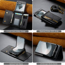 DG.MING Samsung Galaxy Z Flip 7 FE Crossbody Wallet Case [Black]