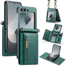 DG.MING Samsung Galaxy Z Flip 7 FE Crossbody Wallet Case [Green]