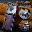 DG.MING Samsung Galaxy Z Flip 7 FE Crossbody Wallet Case [Purple]