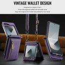 DG.MING Samsung Galaxy Z Flip 7 FE Crossbody Wallet Case [Purple]