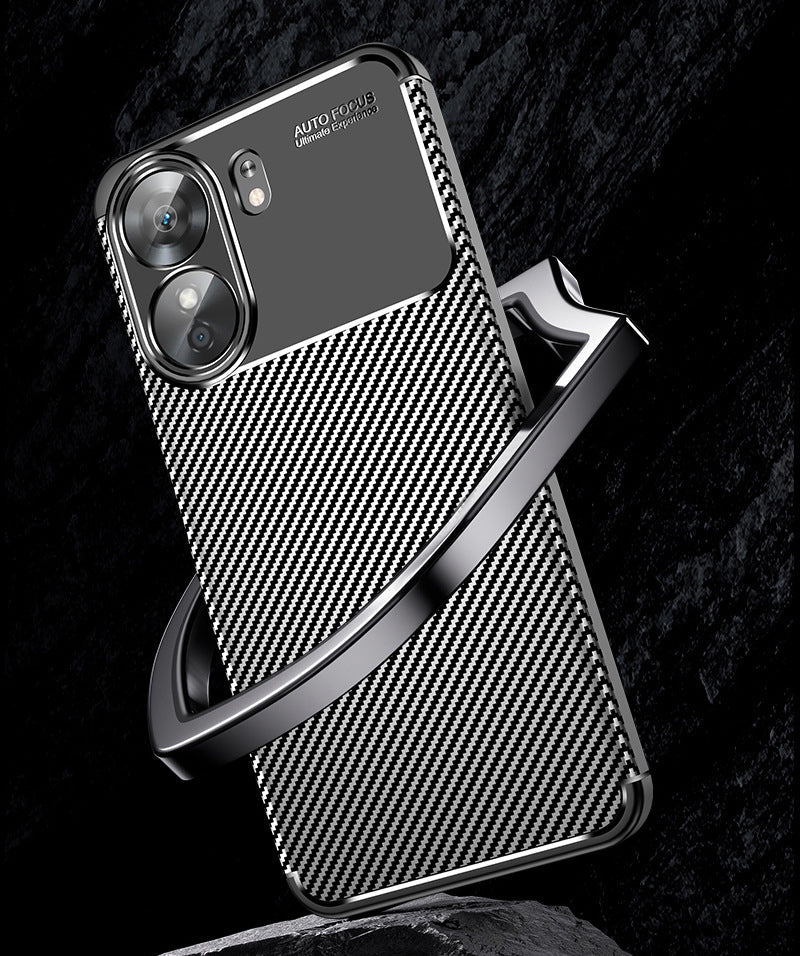 Xiaomi Poco C65 Carbon Fibre Back Case [Black]