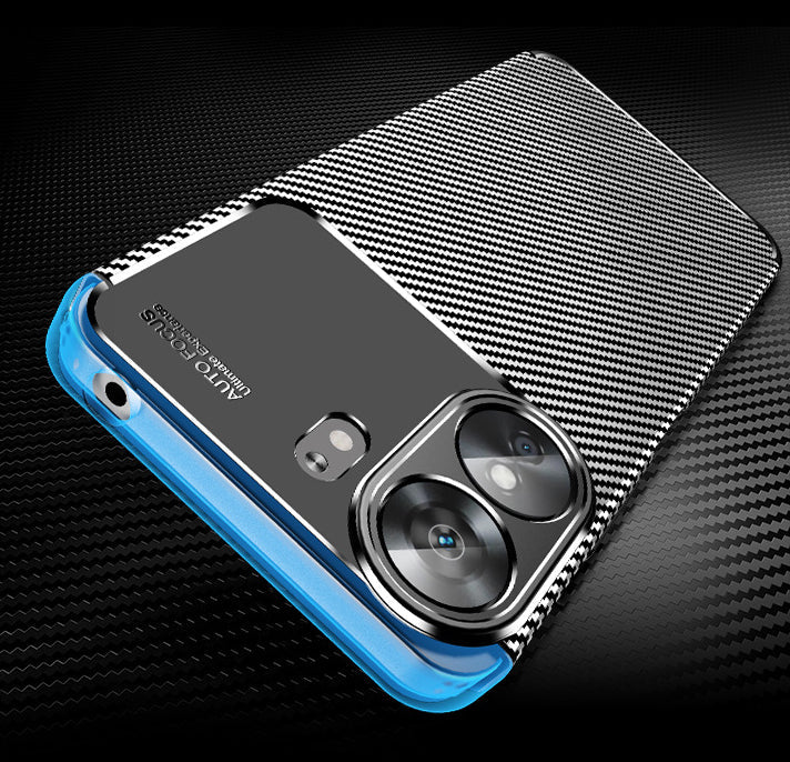 Xiaomi Poco C65 Carbon Fibre Back Case [Black]
