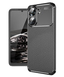 Xiaomi Poco C65 Carbon Fibre Back Case [Black]