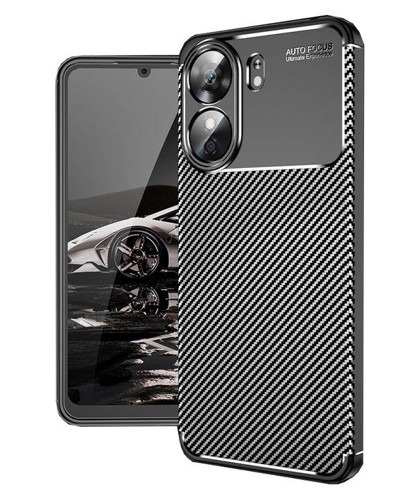 Xiaomi Poco C65 Carbon Fibre Back Case [Black]