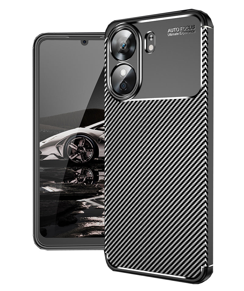 Xiaomi Poco C65 Carbon Fibre Back Case [Black]