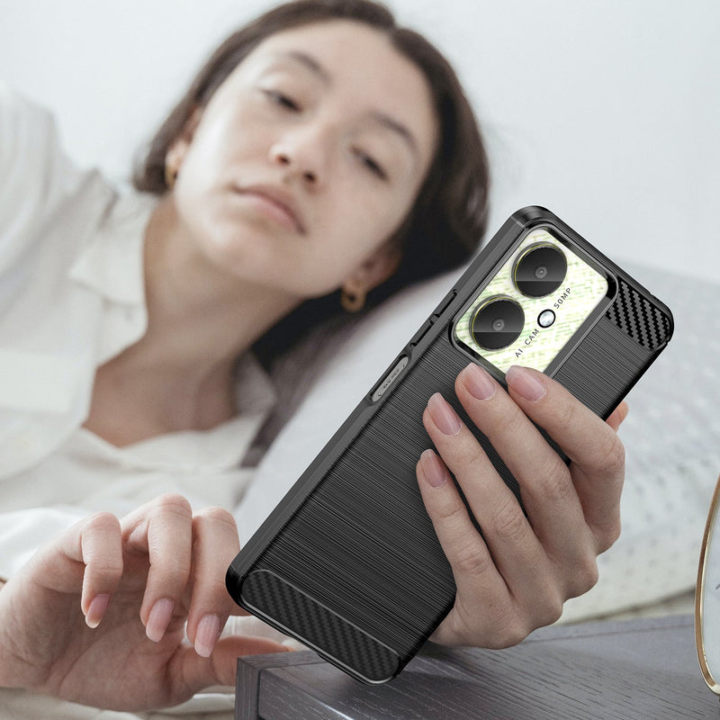 Xiaomi Poco C65 Carbon Fibre Brushed Case [Black]