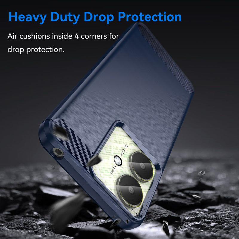 Xiaomi Poco C65 Carbon Fibre Brushed Case [Navy]