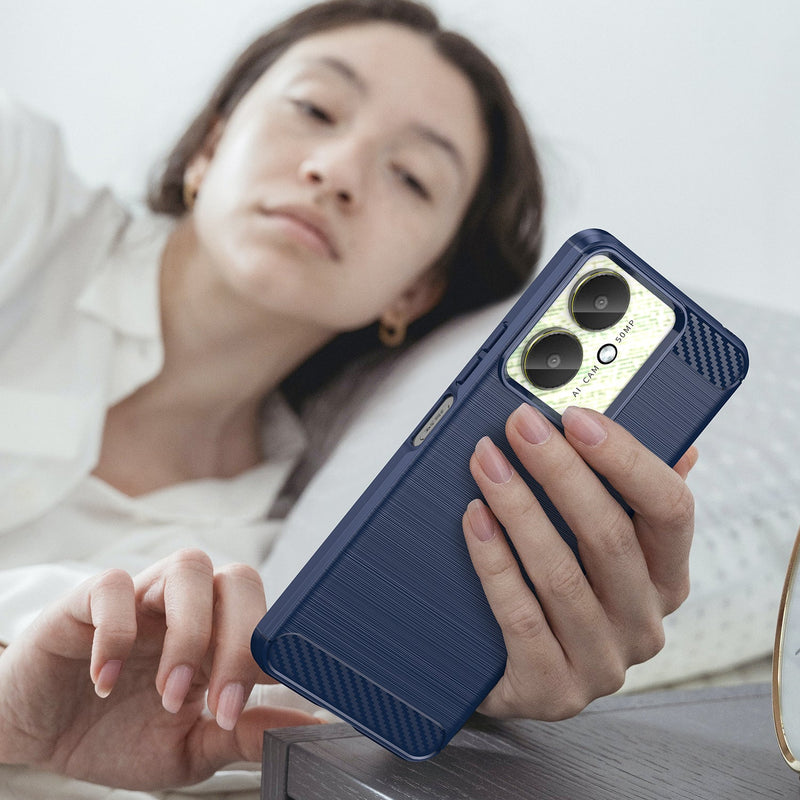 Xiaomi Poco C65 Carbon Fibre Brushed Case [Navy]