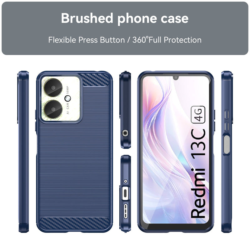 Xiaomi Poco C65 Carbon Fibre Brushed Case [Navy]