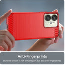 Xiaomi Redmi 13C 4G Carbon Fibre TPU Case Slim Shockproof Cover Red