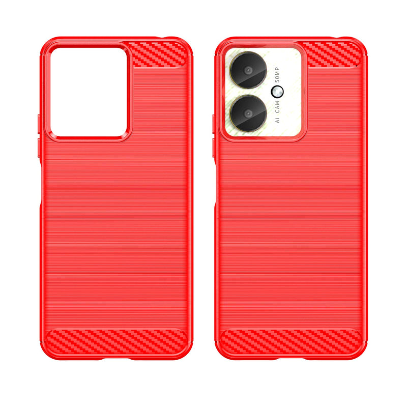 Xiaomi Poco C65 Carbon Fibre Brushed Case [Red]
