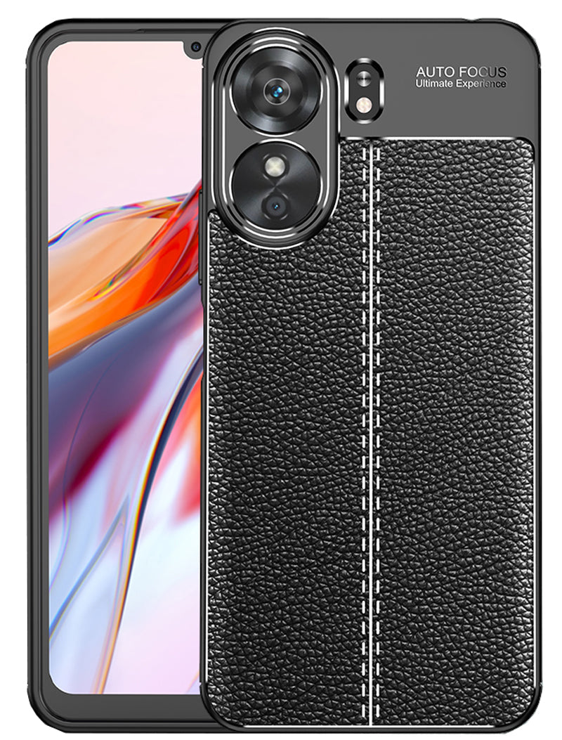 Xiaomi Poco C65 Leather Texture Back Case [Black]