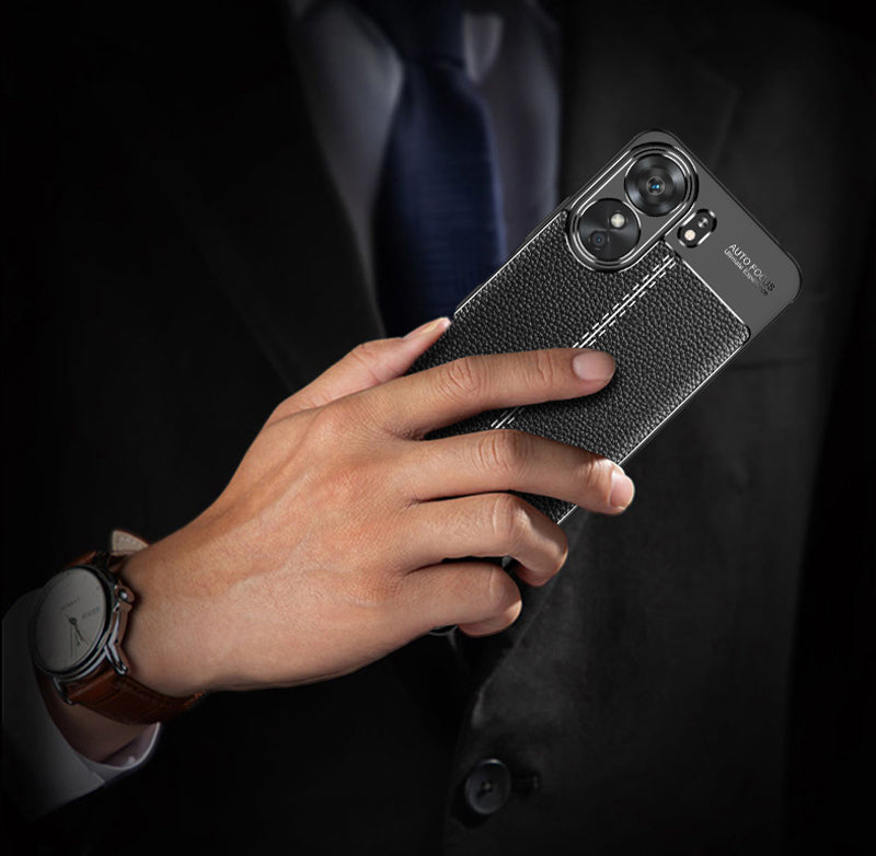 Xiaomi Poco C65 Leather Texture Back Case [Navy]